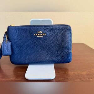 Coach wristlet- double zipper